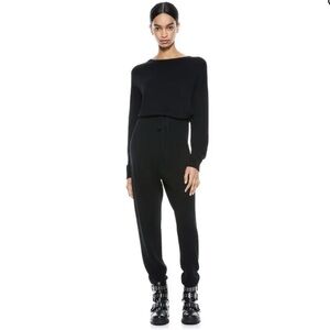 Alice + Olivia Nikita Sweater Jumpsuit in Black NWT